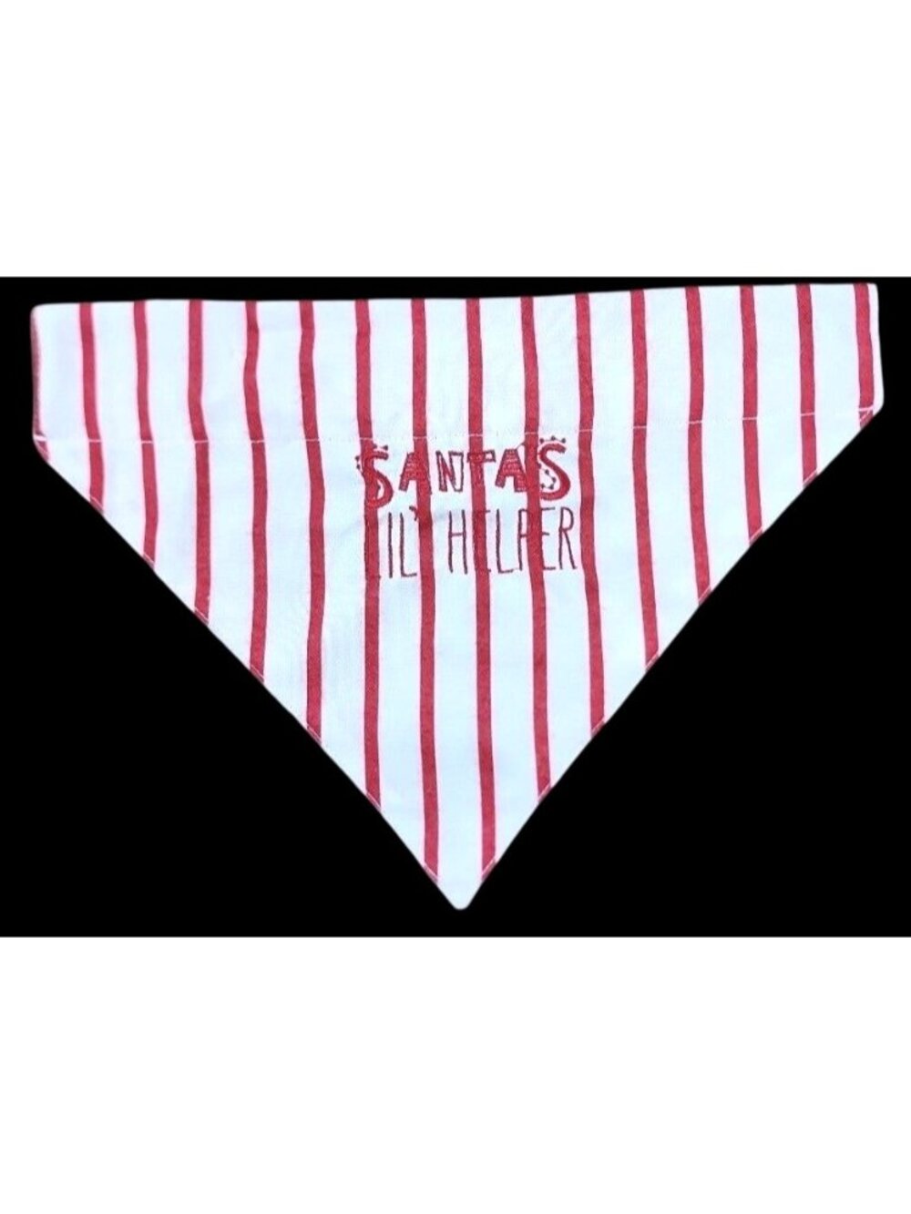Christmas Dog Puppy Bandana Scarf for Collar Reversible Santa's Lil' Helper Cute